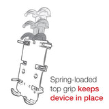 RAM® Quick-Grip™ XL Phone Mount with Vibe-Safe™ & U-Bolt Base - Short (RAM-B-149Z-A-PD4-462)
