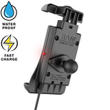 RAM® Quick-Grip™ 15W Waterproof Wireless Charging Mount with Tough-Claw™ (RAM-B-400-A-UN14W-V7M-1)