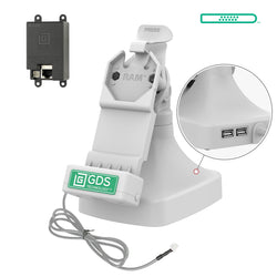 GDS® Uni-Conn™ Tilt & Swivel Dock with PoE + Data - Gray (RAM-GDS-DOCK-D14-U1E-2A-GRY)