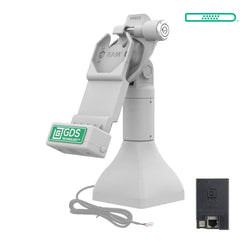 GDS® Uni-Conn™ 7" Locking Pedestal Dock with PoE - Gray (RAM-GDS-DOCKLR-D11-7-U1E-GRY)