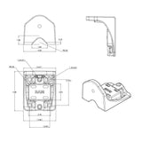 RAM® Vertical Swing Arm Base (RAM-109V-BU)