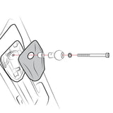 RAM® Grab Handle M6 Bolt Replacement Kit with Ball Base (RAM-B-367B-M6U)