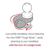 RAM® Tough-Strap™ Handlebar Ball Base (RAP-B-460U)
