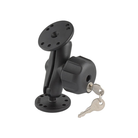 RAM® Double Ball Mount with Key Lock Knob (RAM-B-101LU)-Image 1